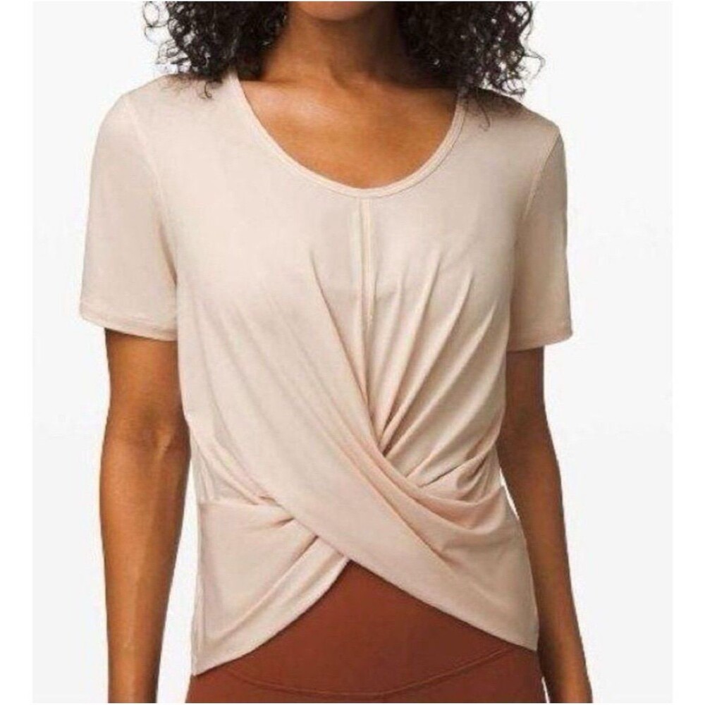 Lululemon Do The Daily Cross Front Short Sleeve Top Size 10. NWOT